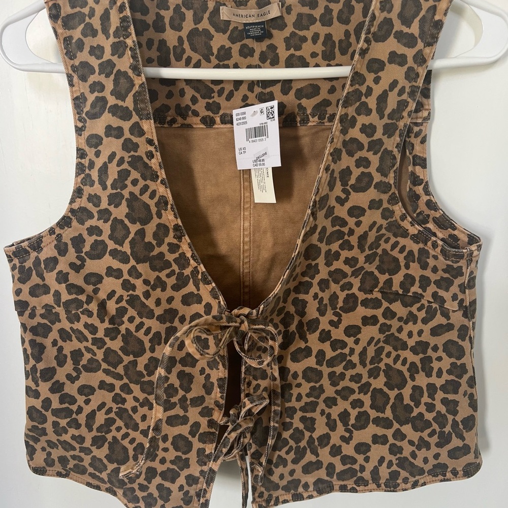 American Eagle Outfitters Leopard Print Tank Top